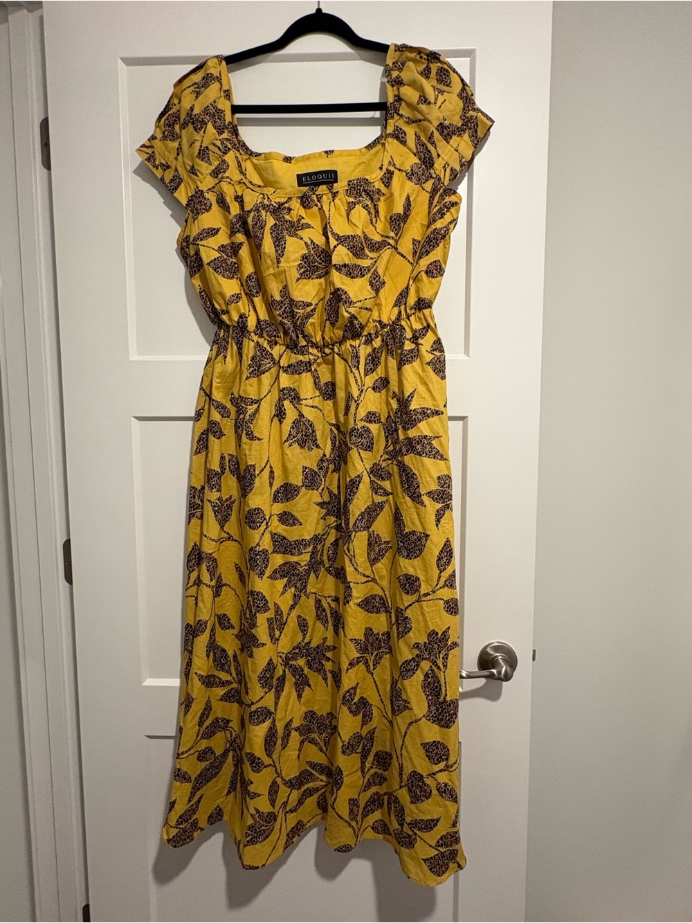 Floral maxi dress with smocked bodice by Eloquii size 14